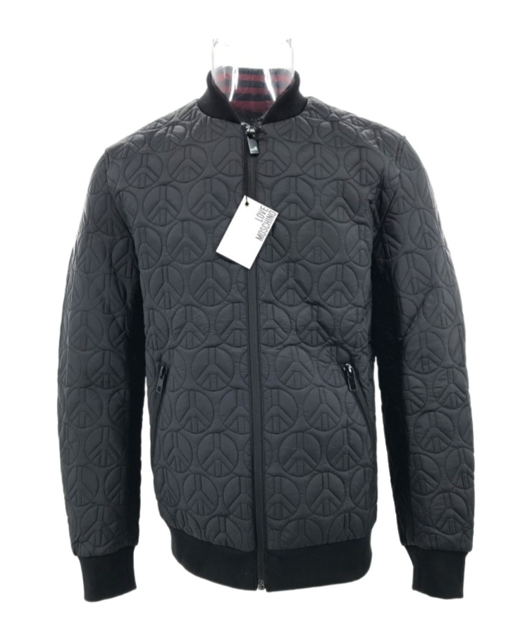 Moschino Long-sleeved Zipper Casual Jacket In Black