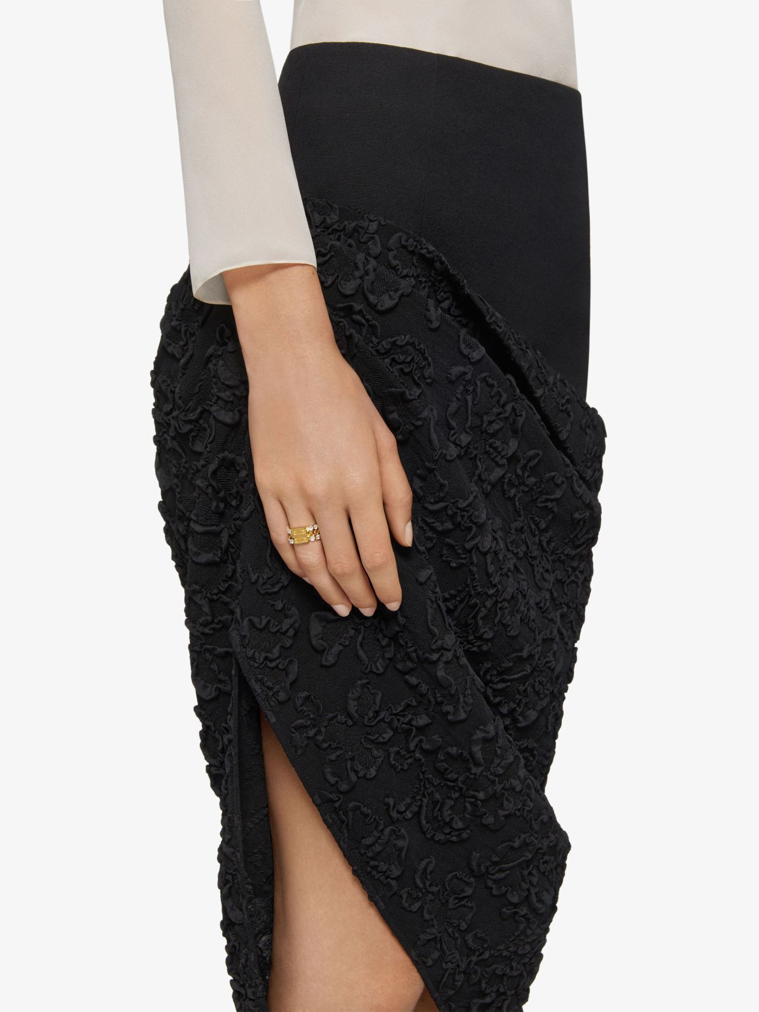 Givenchy 4g Crystal Ring In Yellow