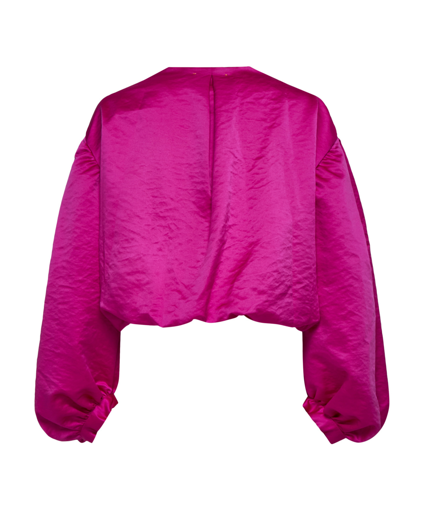 Forte Forte Cropped-bluse Aus Satin In Pink