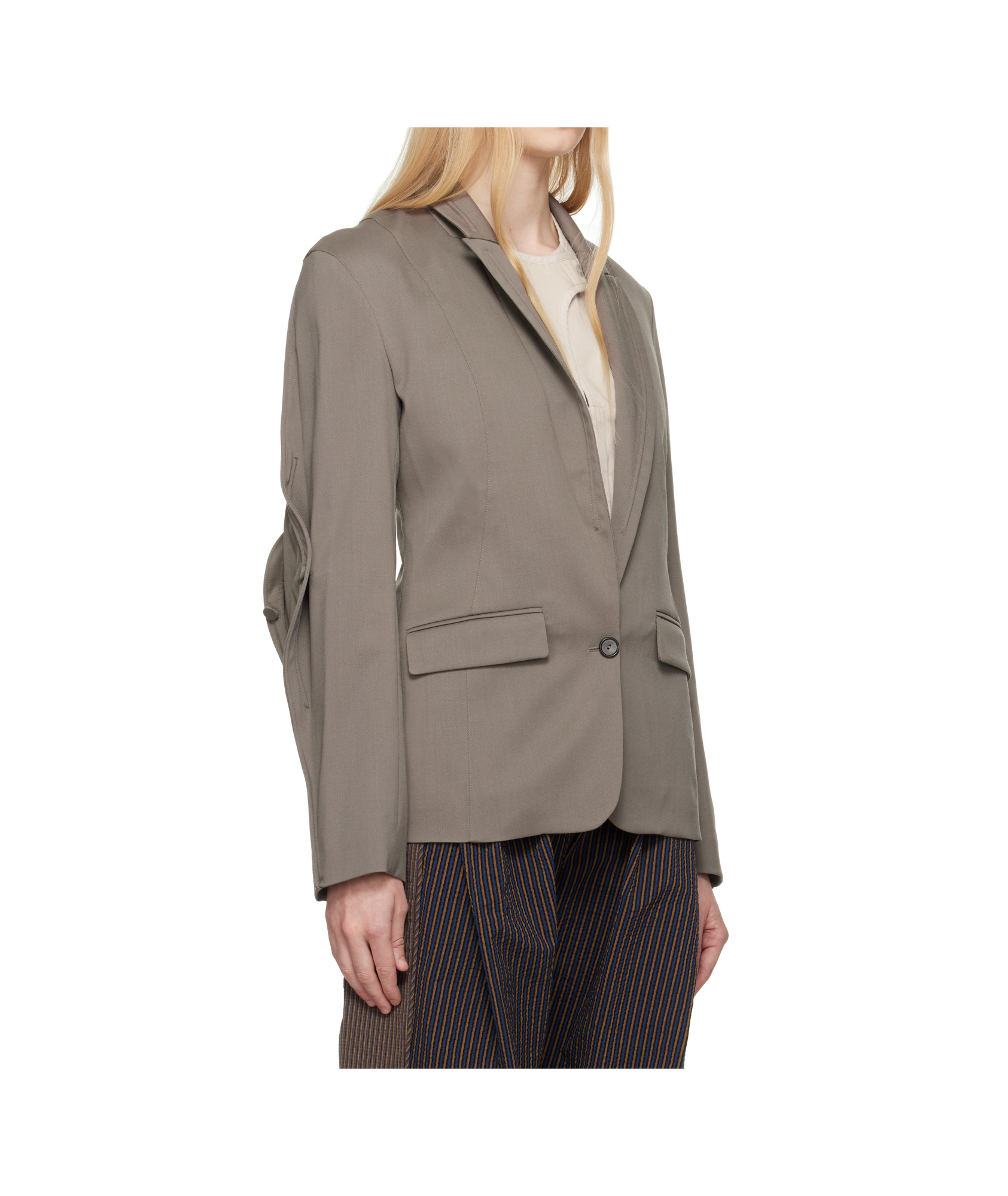 Kiko Kostadinov Gray Seneca Tailored Blazer In Gray