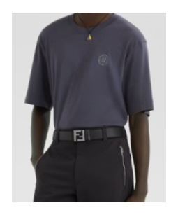 Fendi Cotton T-shirt With Ff Detail In Blue