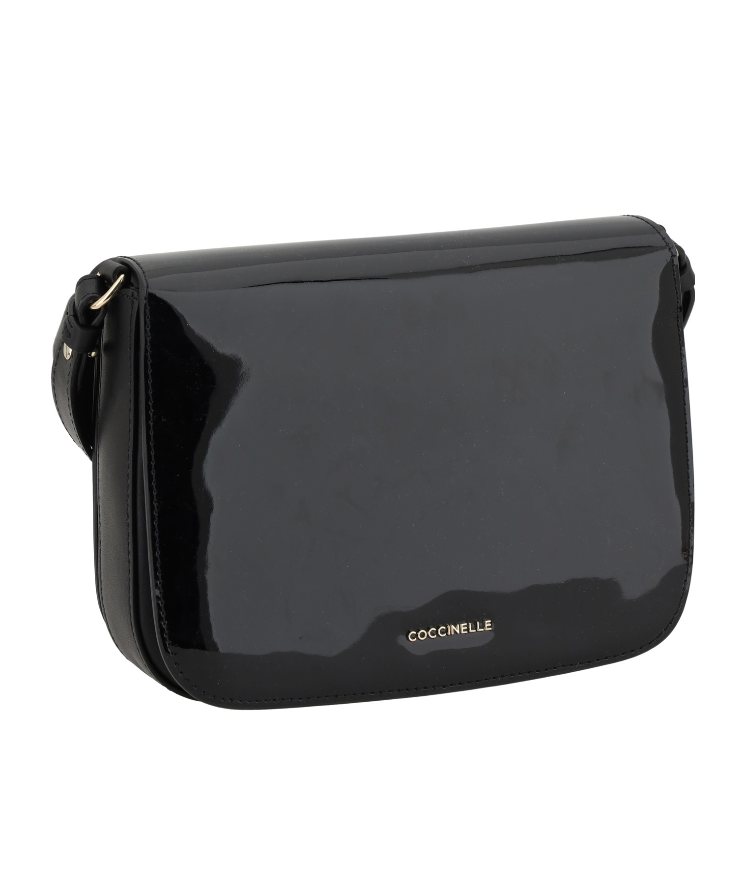 Coccinelle C-me Patent Shoulder Bag In Black