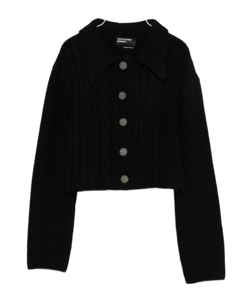 Enfants Riches Deprimes Long-sleeved Knitted Cardigan In Black