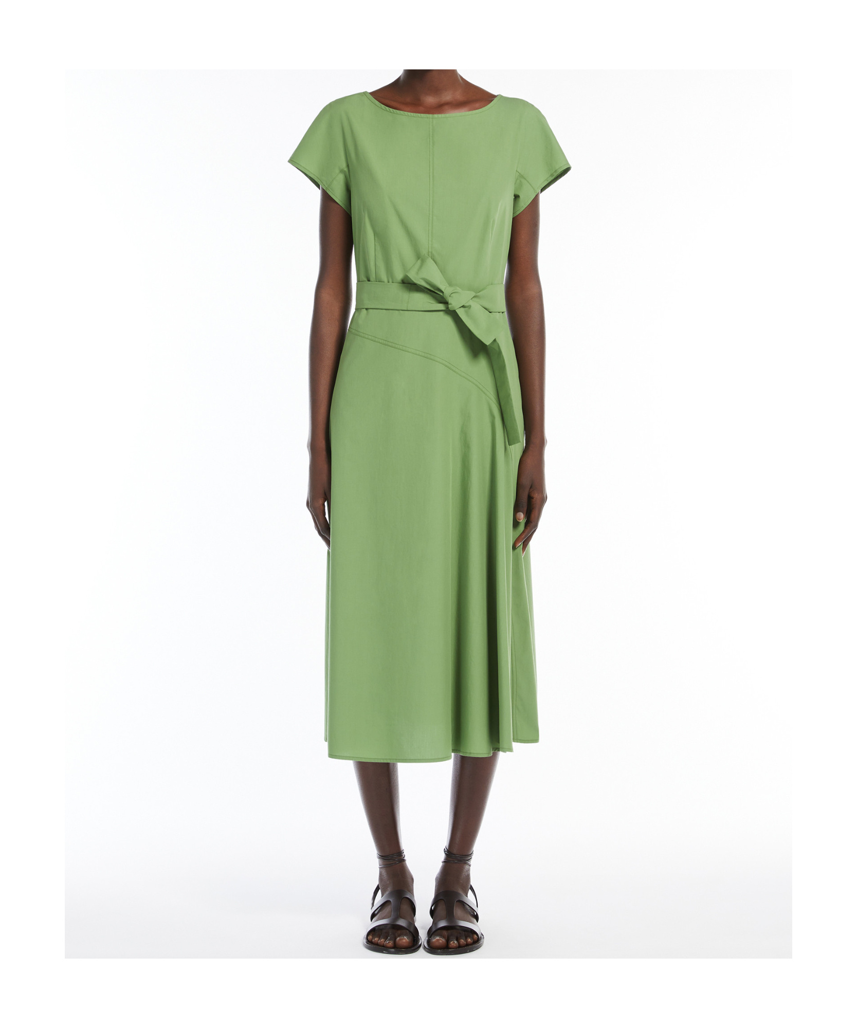 Weekend Max Mara Abito Magma In Popeline In Green