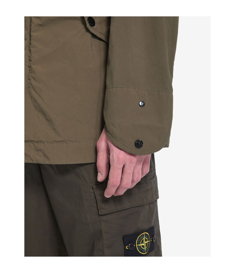 Stone Island Long Sleeve Casual Jacket In Military Green