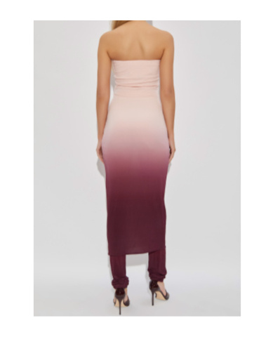 Alaïa Womens Aubergine Layered Strapless Stretch-woven Jumpsuit In Purple