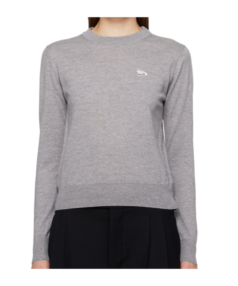 MAISON KITSUNÉ MAISON KITSUNÉ BABY FOX PATCH SWEATER