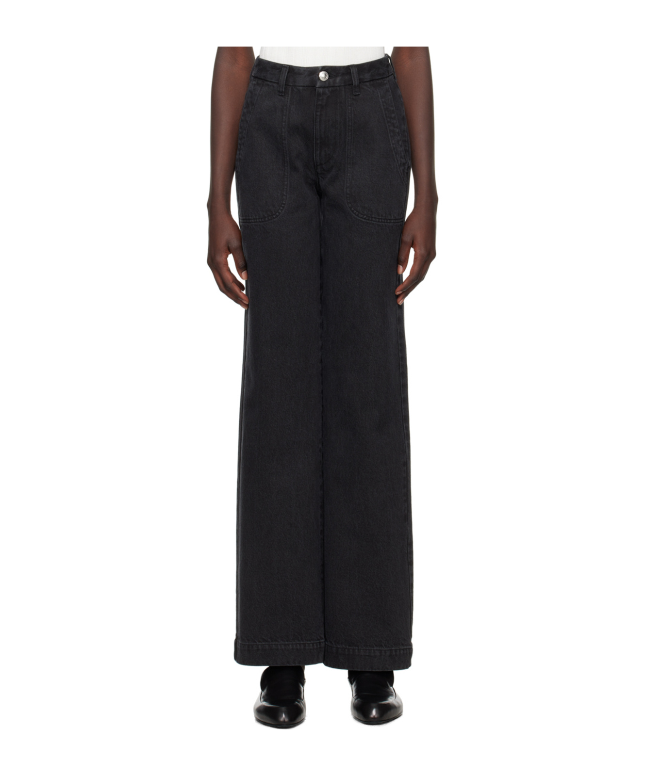 Apc Seaside High-rise Jeans In Black