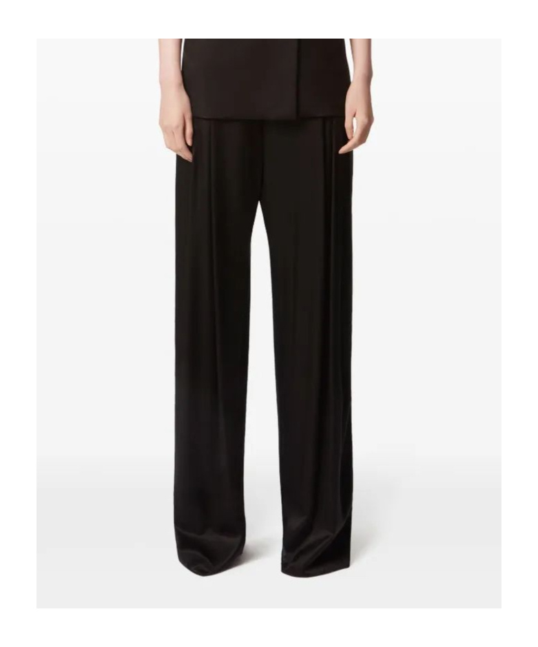 Nina Ricci High Waist Pleated Wide-leg Trousers In Black