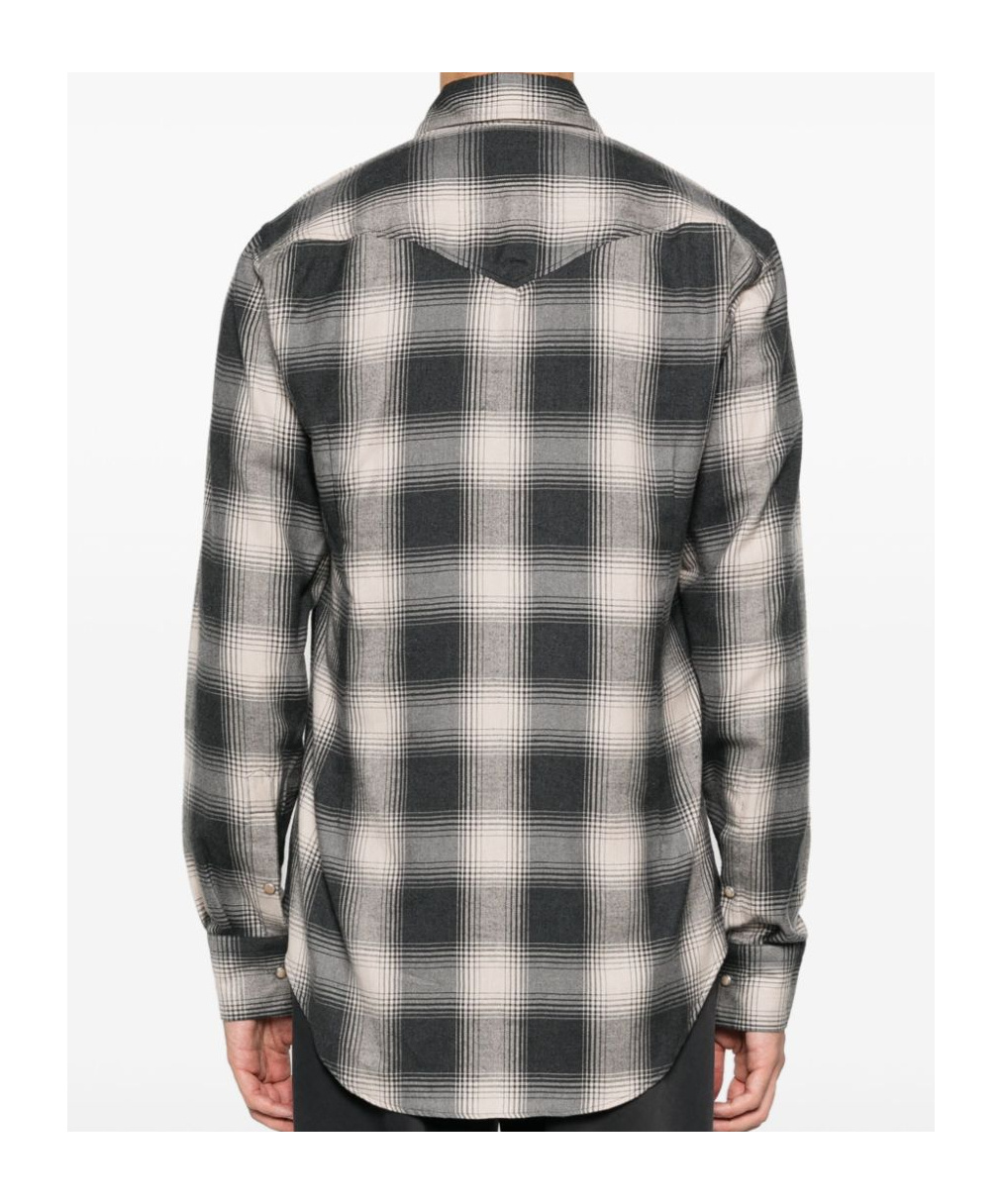 Eleventy Lapel Long Sleeve Shirt In Multi