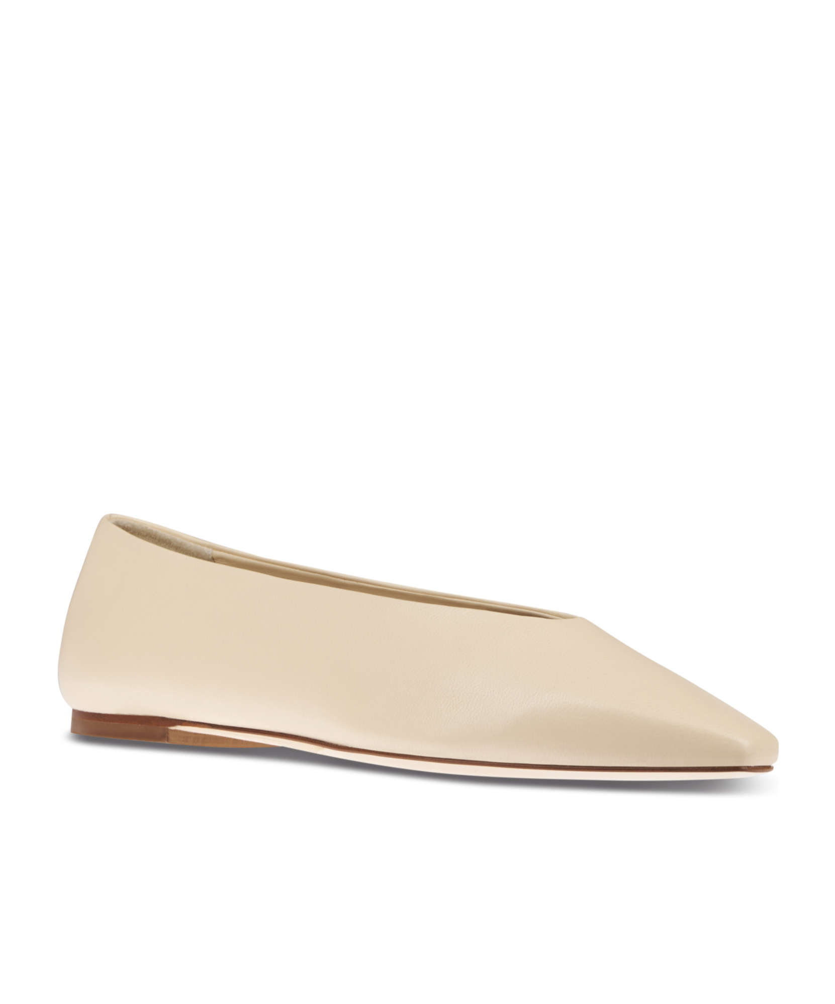 Aeyde Aeydē "ida" Dancer Nappa Leather Flats In White