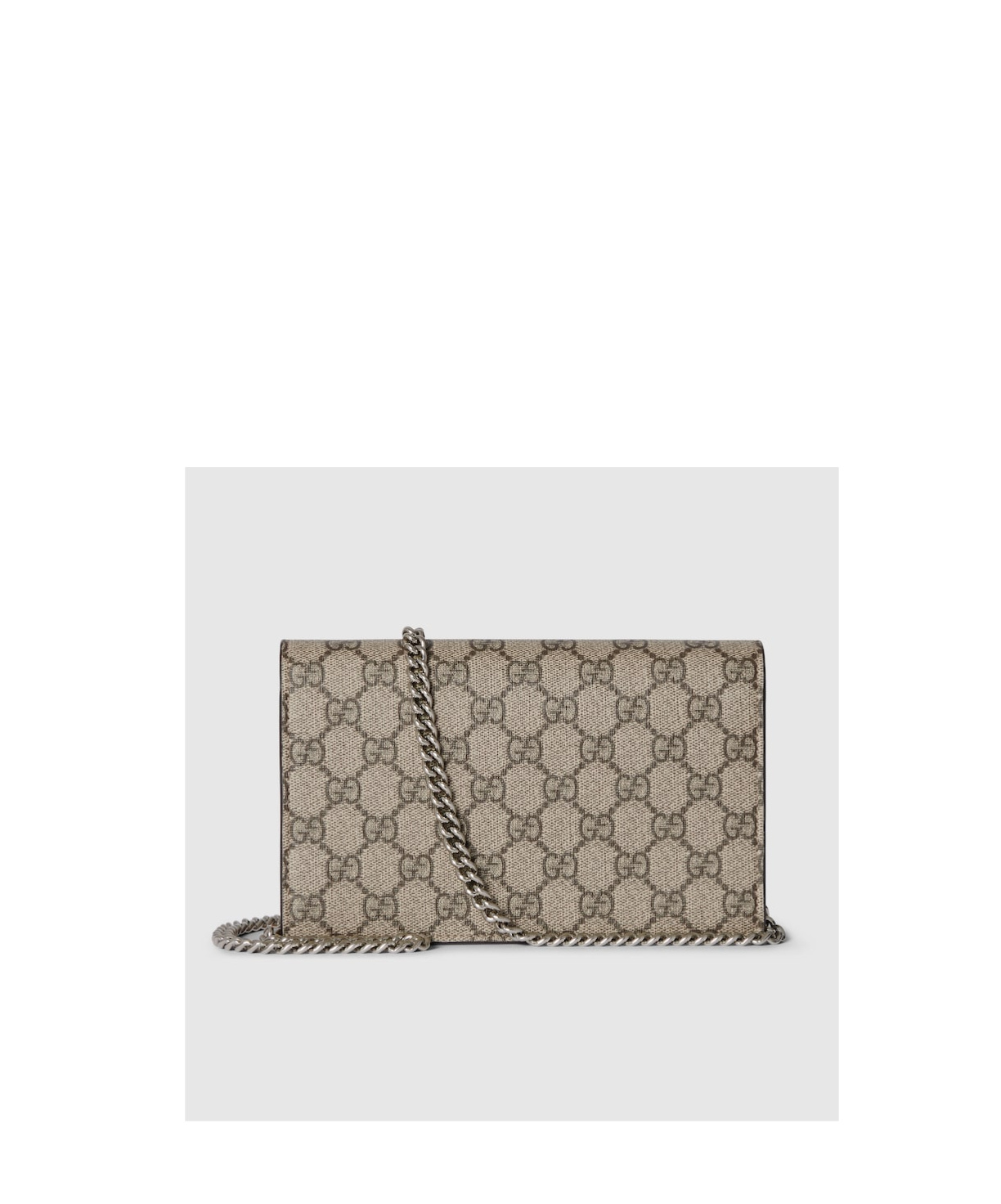 Gucci Petite Marmont Leather And Logo-printed Coated-canvas Wallet In Nude