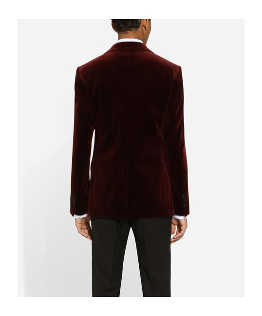 Dolce & Gabbana Cotton-blend Velvet Tuxedo Jacket In Black