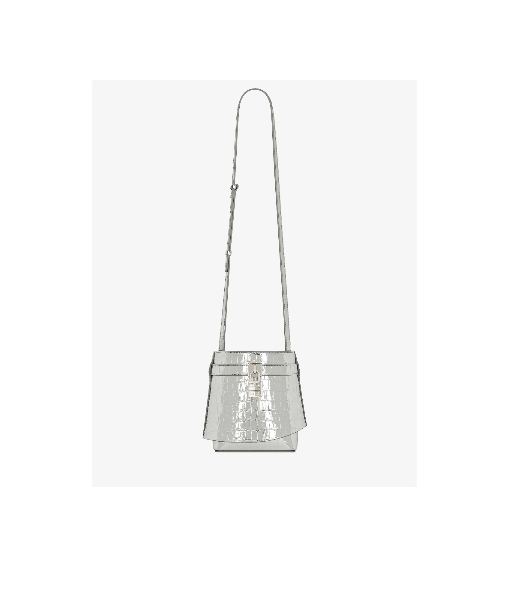 Givenchy Shark Lock Bucket Bag In Gray