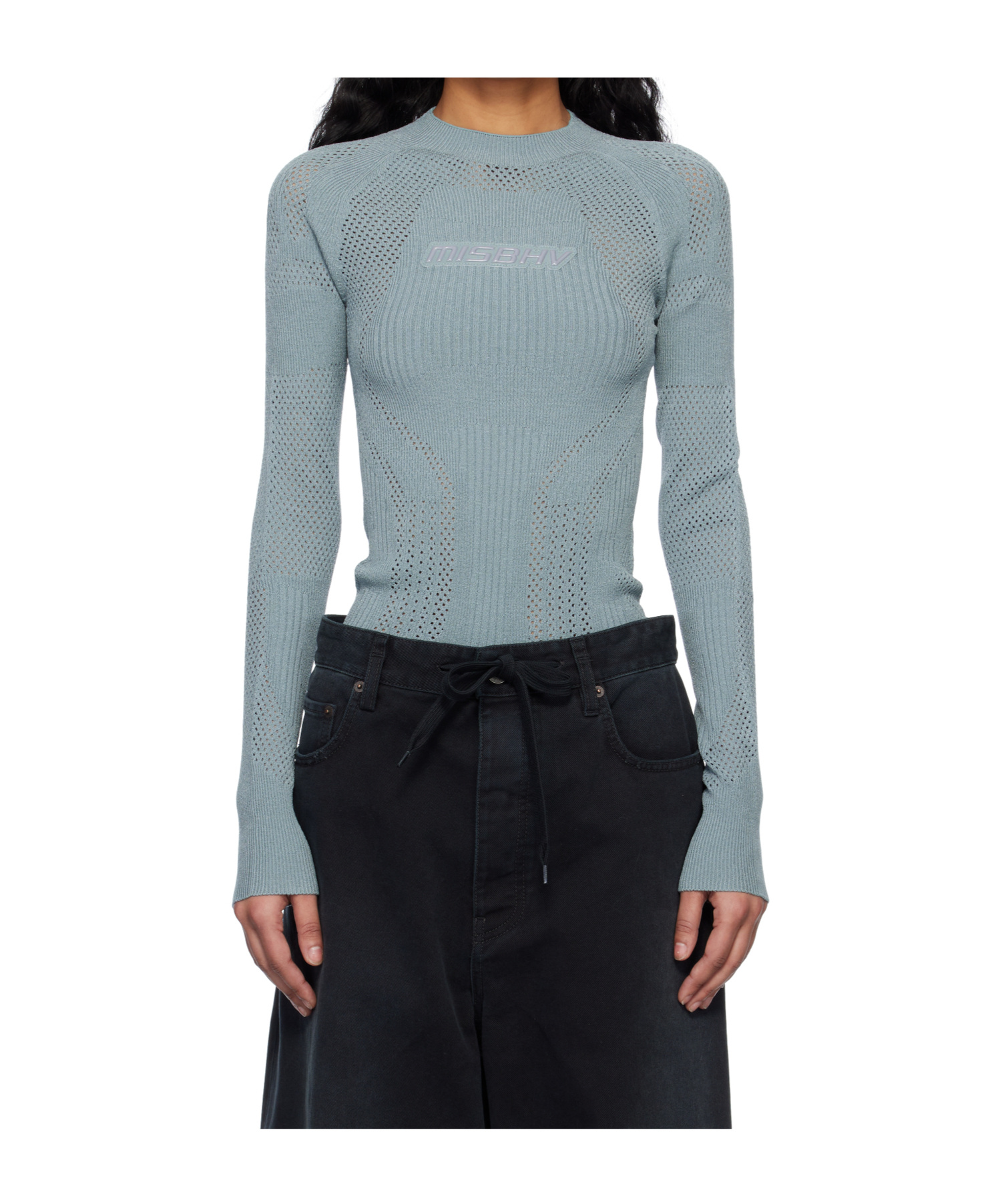 Misbhv Blue Future Sport Longsleeve Top In Gray