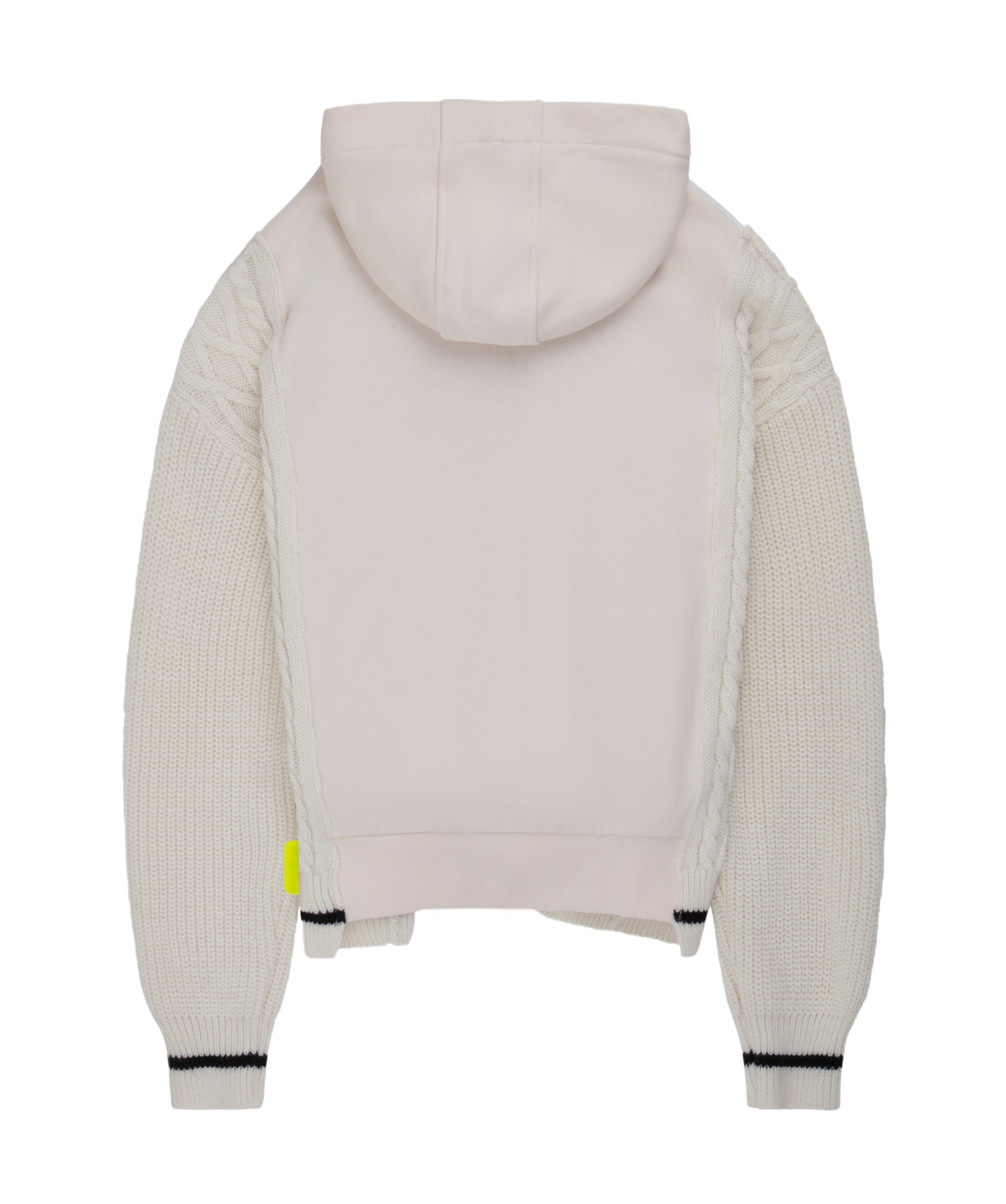 Barrow Patchwork Hoodie In White