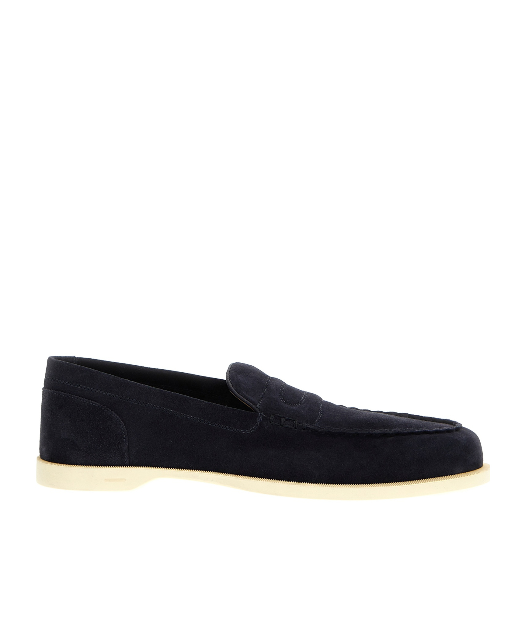 John Lobb Lopez Suede Loafers In Black