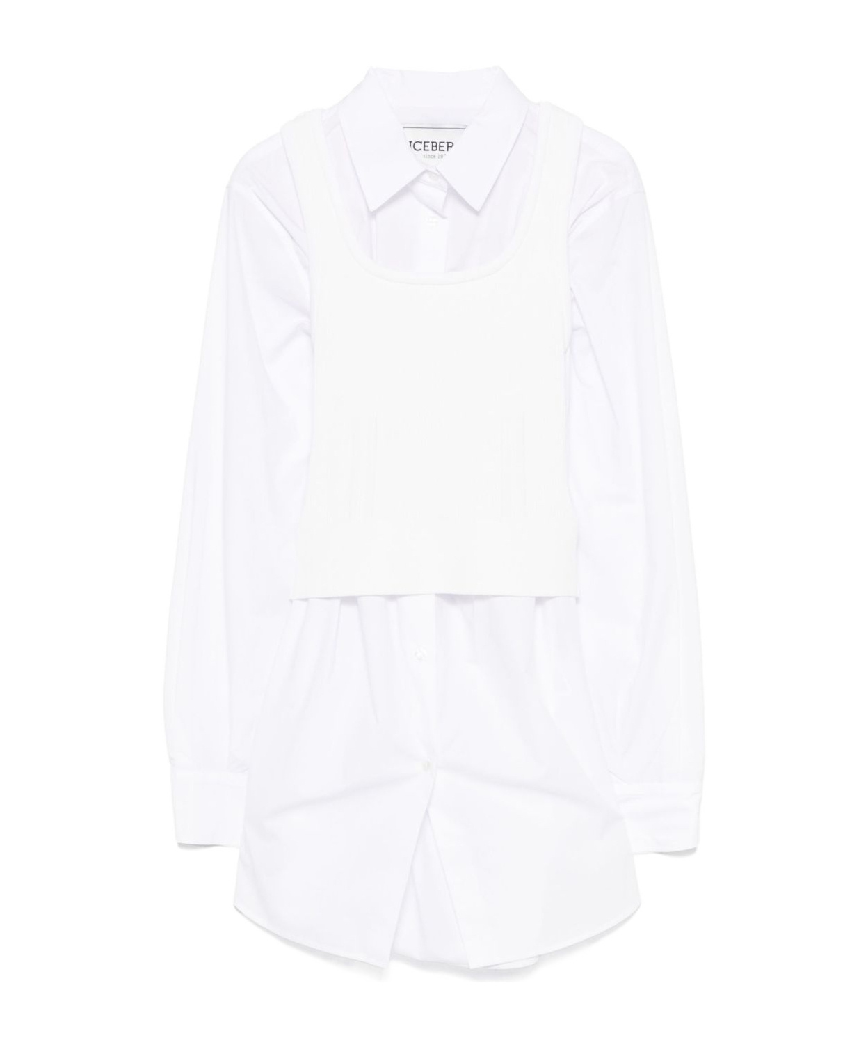Shop Iceberg Poplin Shirt In White