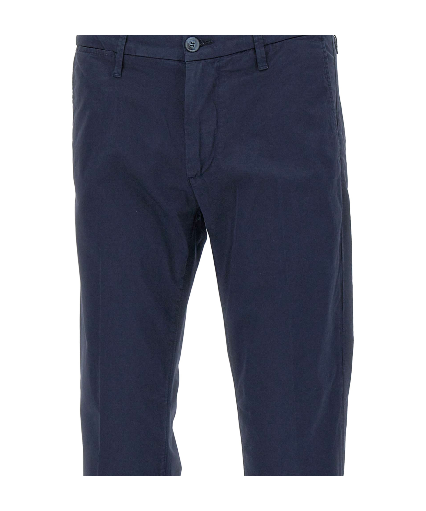 Re-hash Dark Blue Straight Casual Pants In Blue