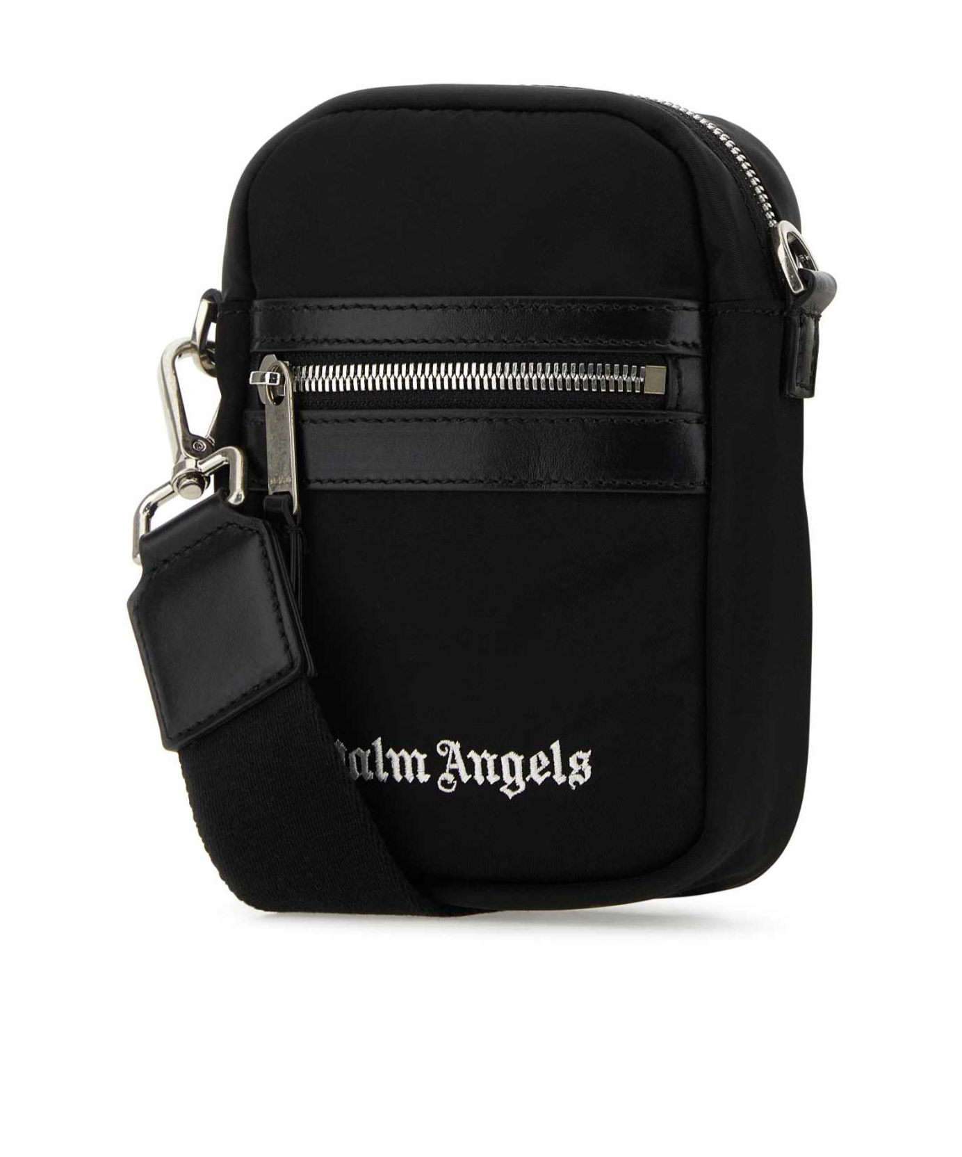 Palm Angels Adjustable Shoulder Strap Cross-body Bag In Black