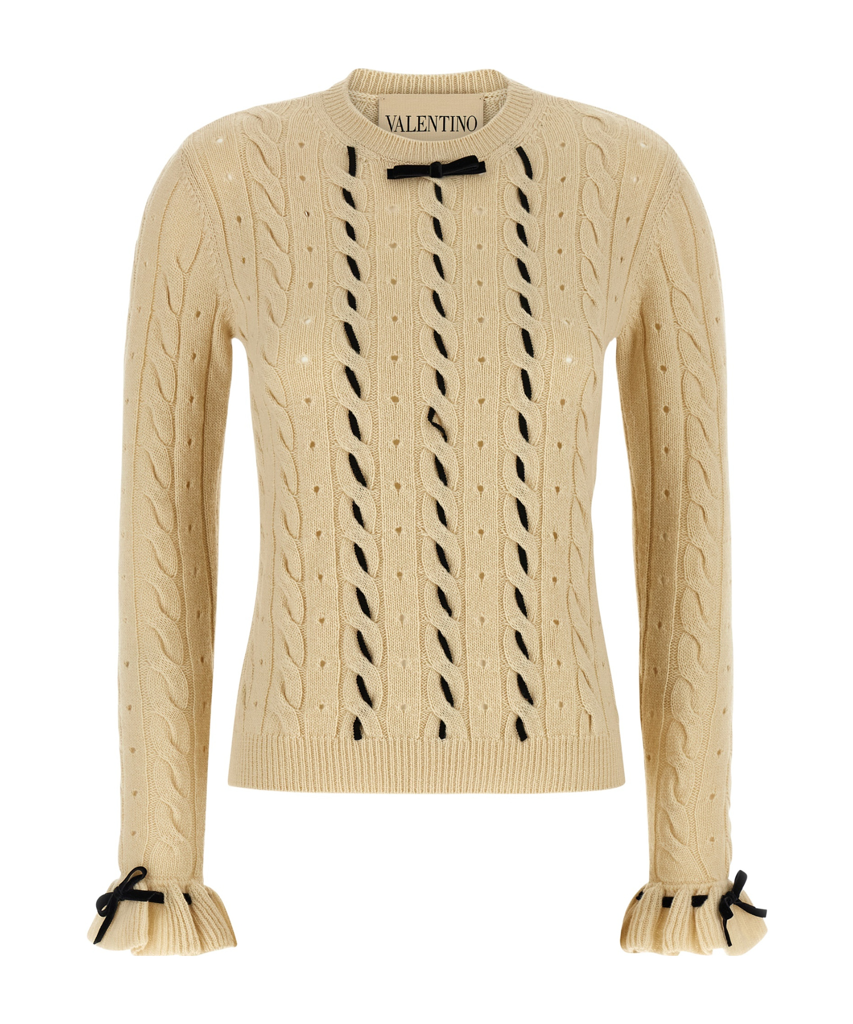 Valentino Wool Jumper In Brown