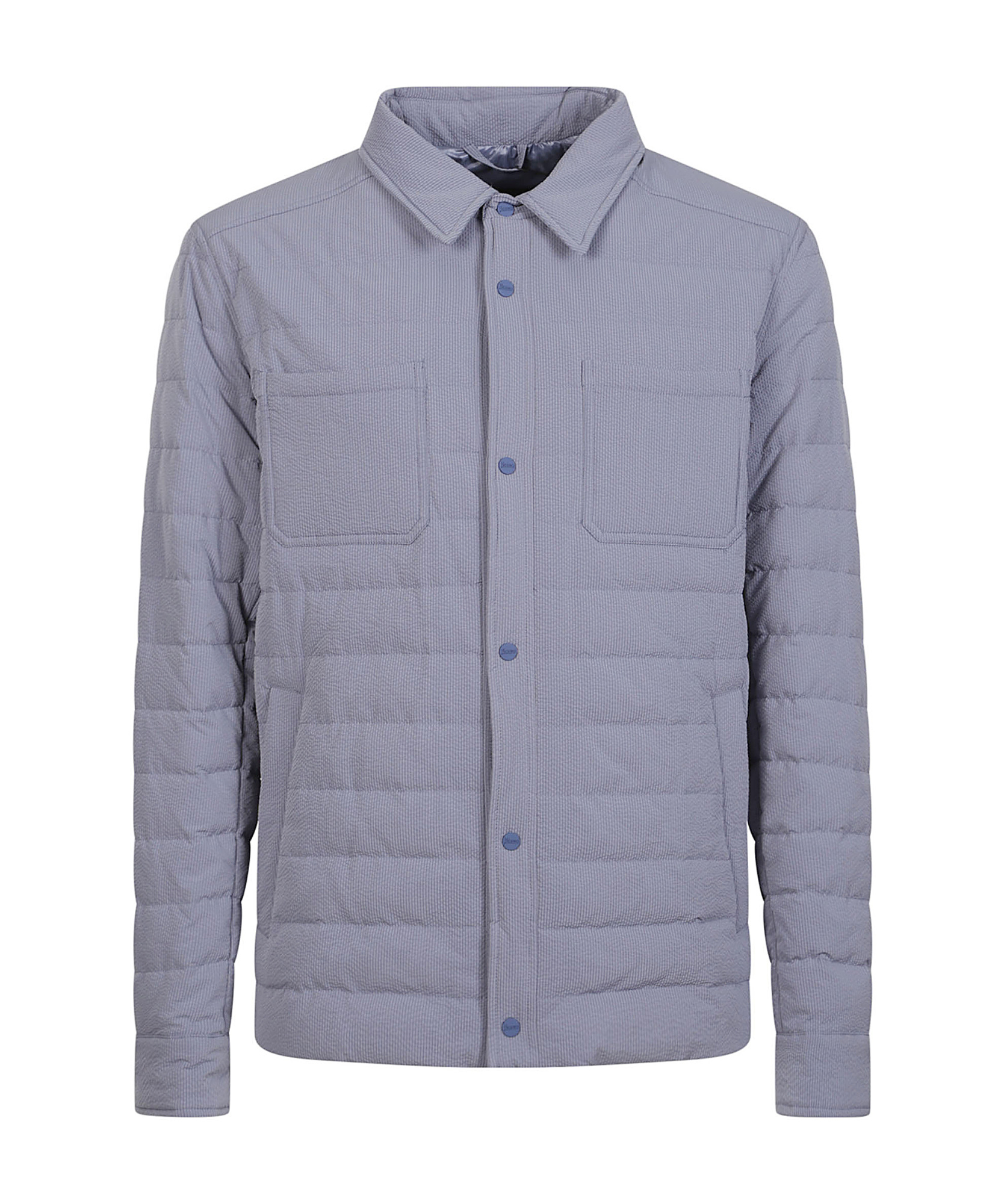 Herno Long-sleeved Down Jacket In Blue
