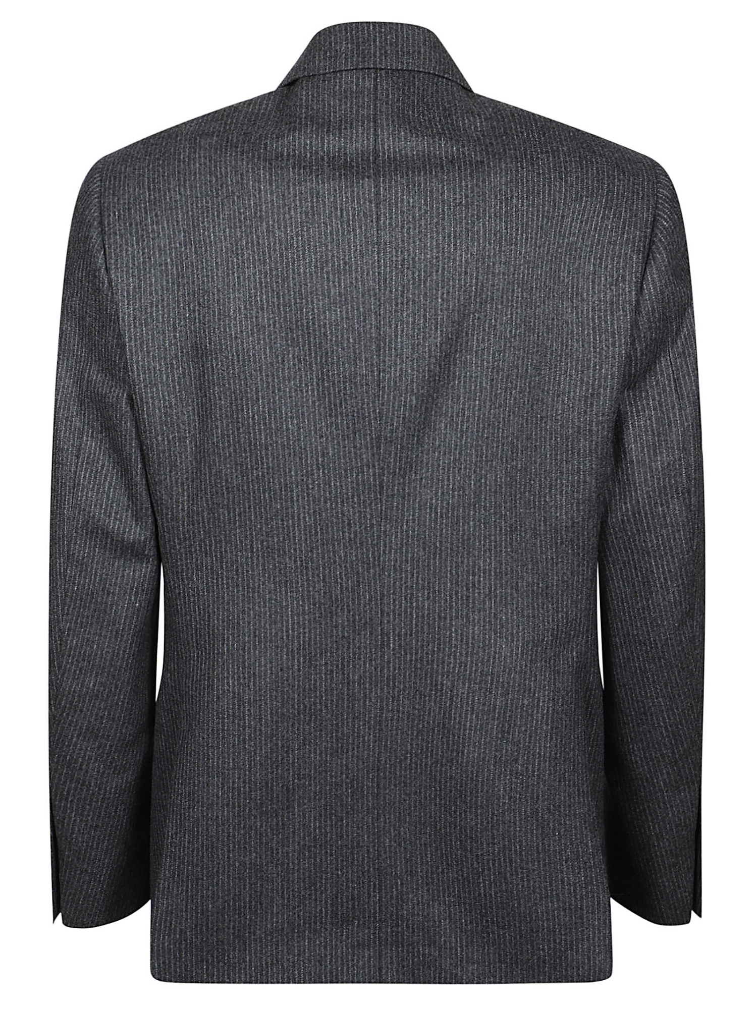 Lardini Pinstripe Double-breasted Suit In Black
