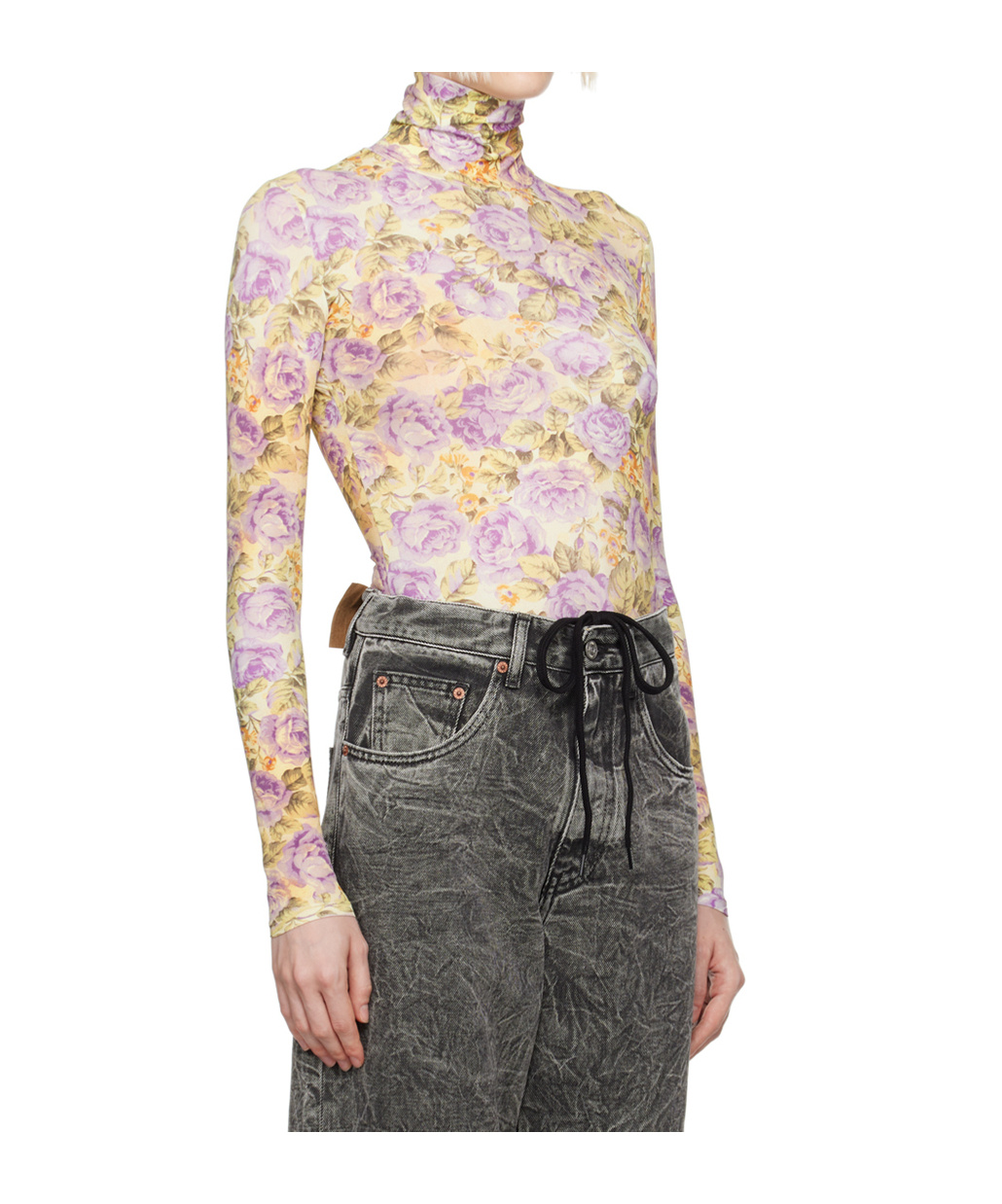 Mm6 Maison Margiela Long-sleeved Jumpsuit In Multicolor