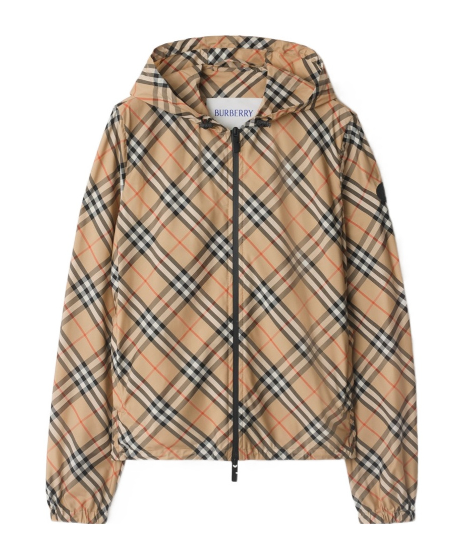 Burberry Salcombe Check Zip Track Jacket In Multi