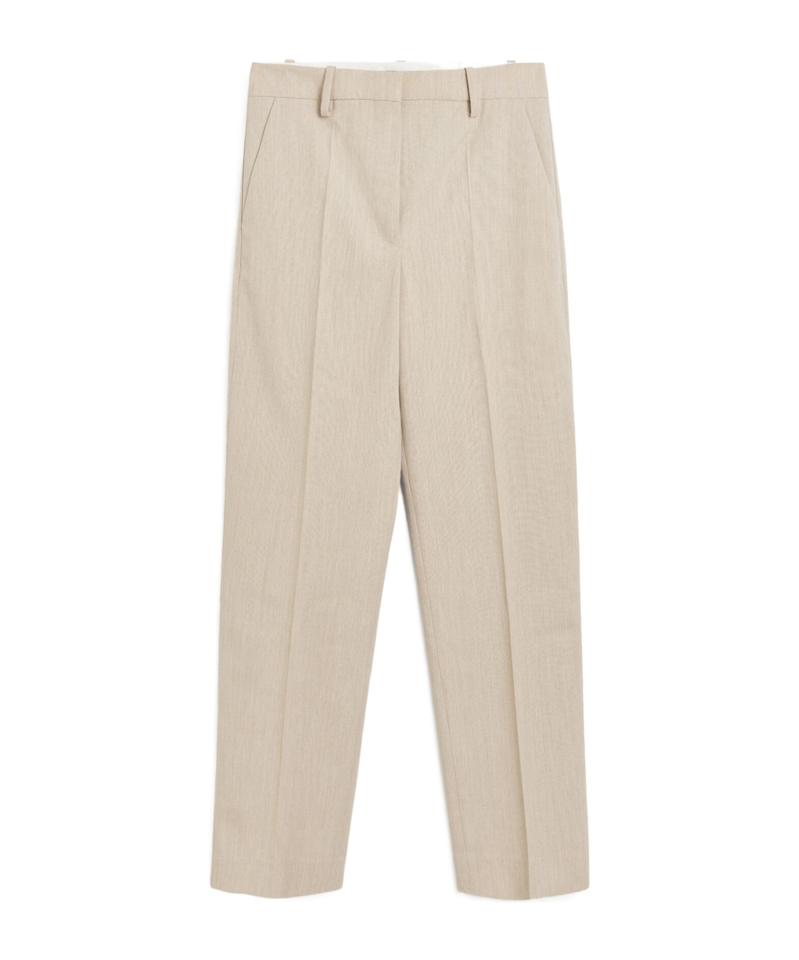 By Malene Birger Igda Crepe Straight-leg Pants In Nude