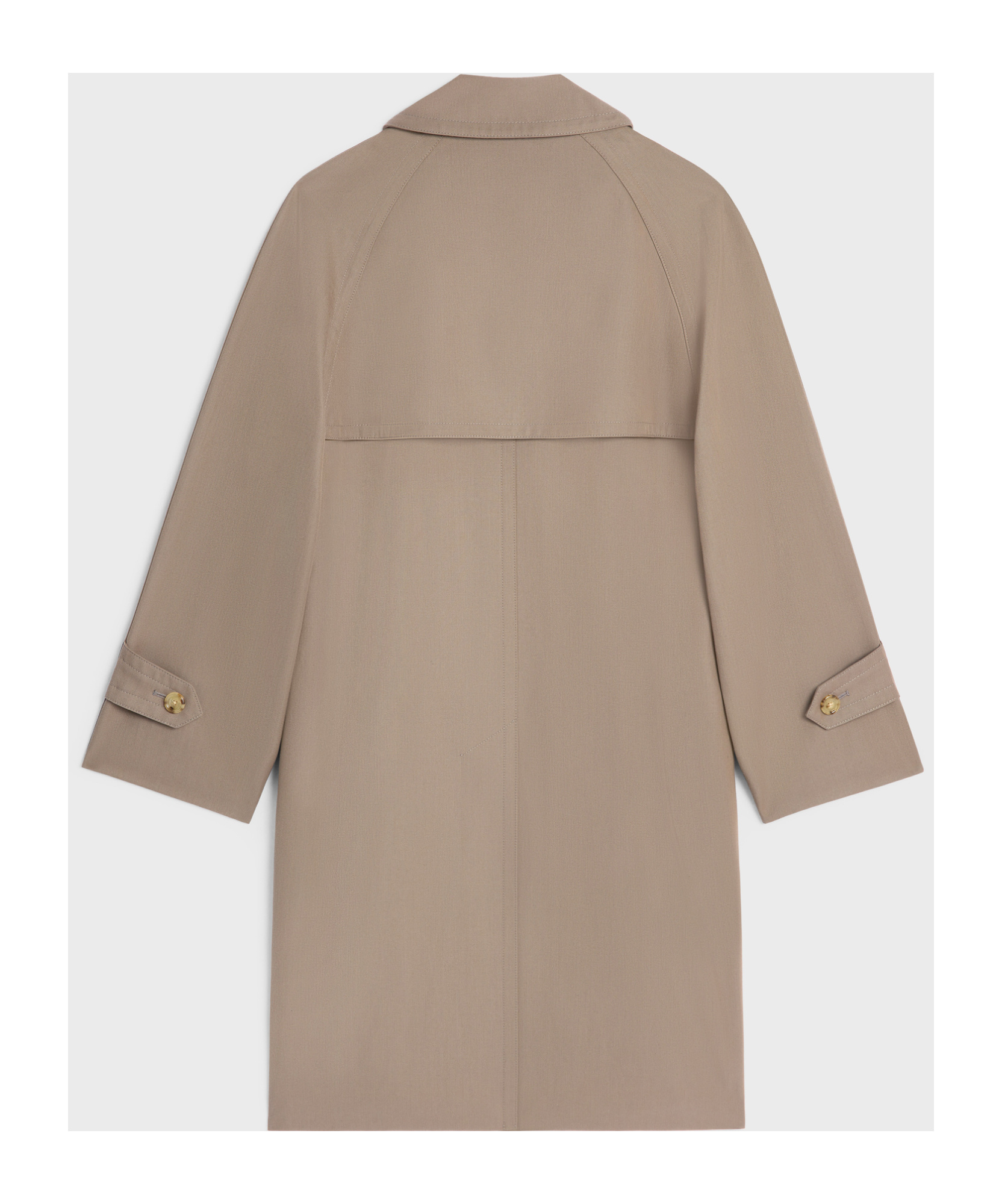 Celine Long-sleeved Wool Windbreaker In Brown