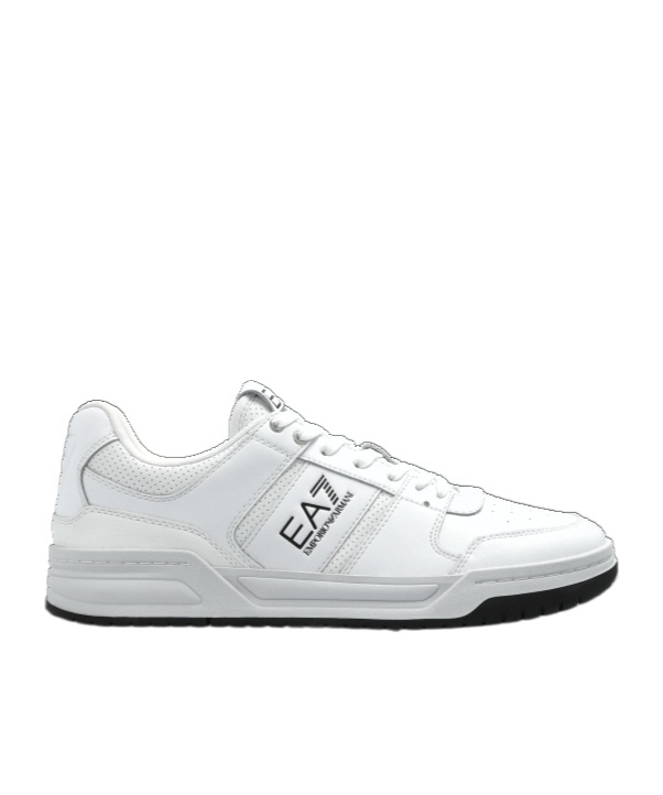 Ea7 Emporio Armani Logo Printed Low-top Sneakers In White
