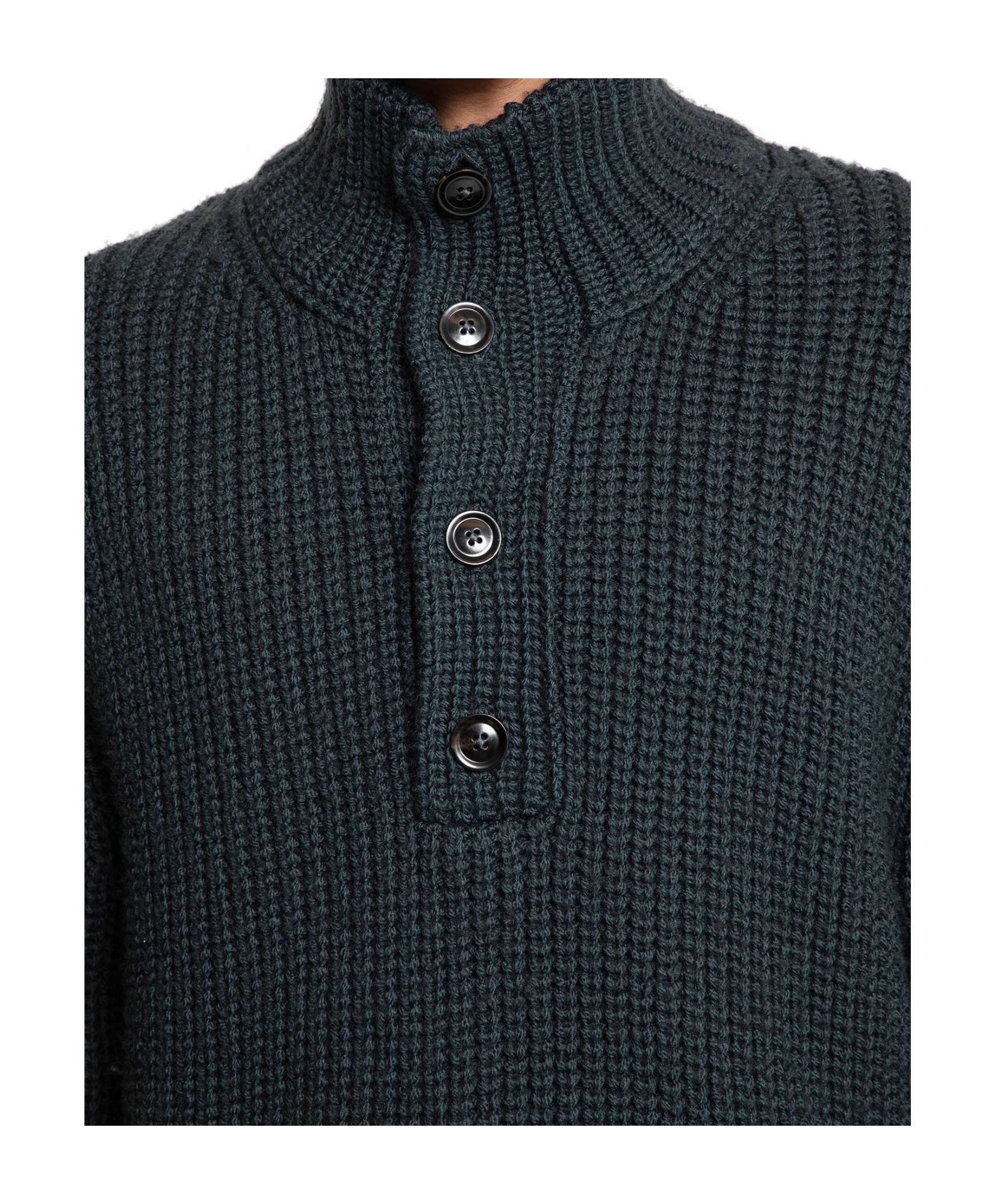 Tom Ford Maglione A Mezza Abbottonatura In Lana Cashmere In Gray