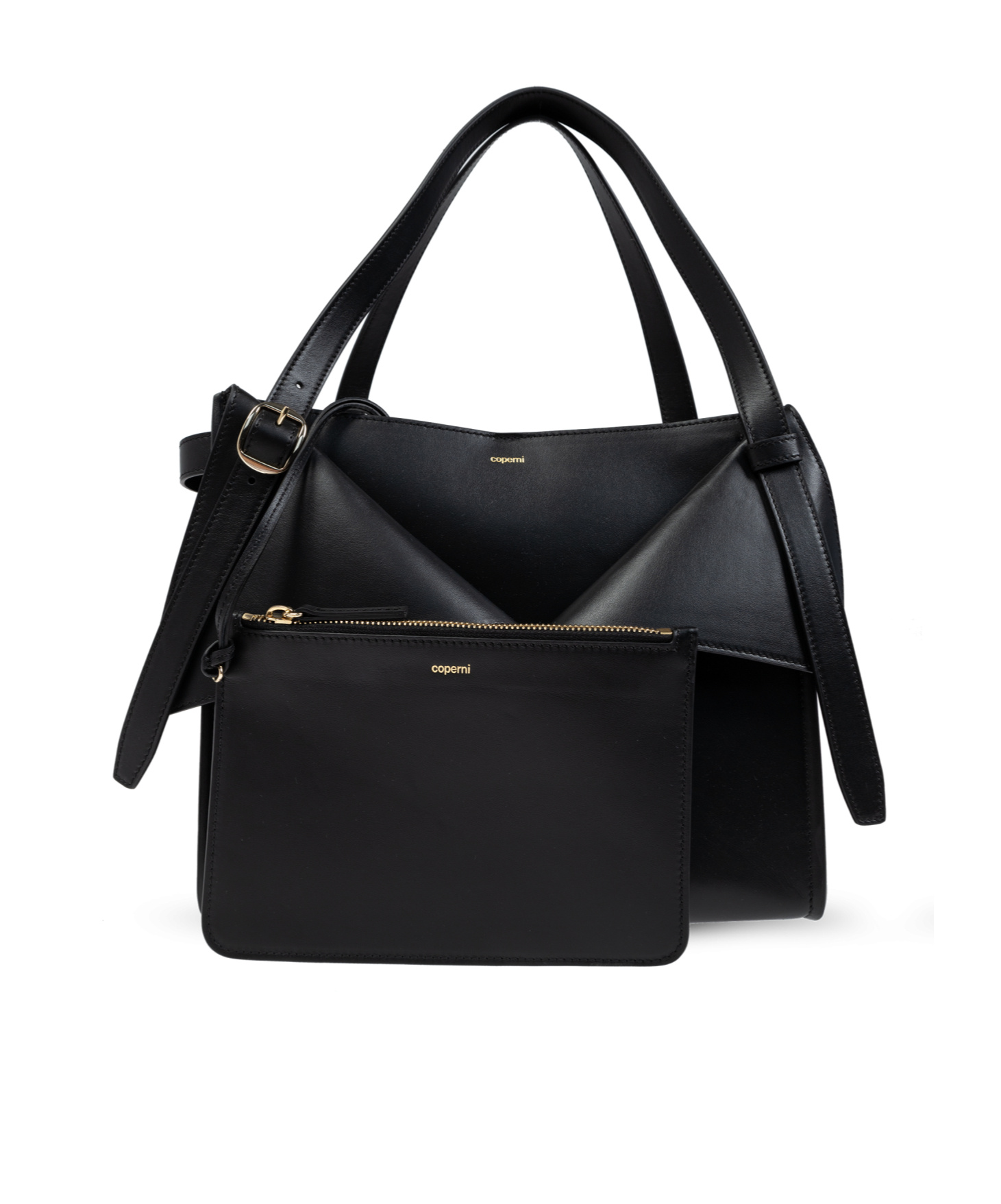 Coperni Folded-detail Shoulder Bag In Black