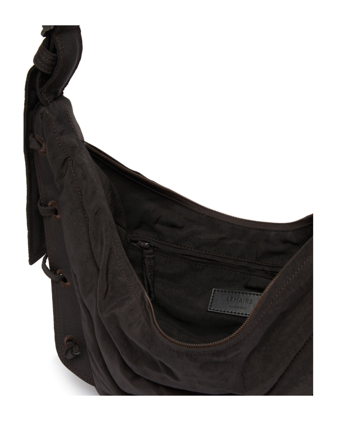 Lemaire Soft Game Cross-body Bag In Dark Chocolate