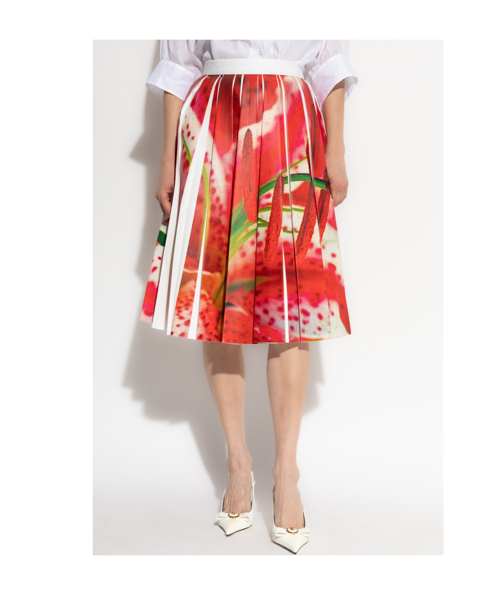 Tory Burch Pleated Skirt With Colorful Print