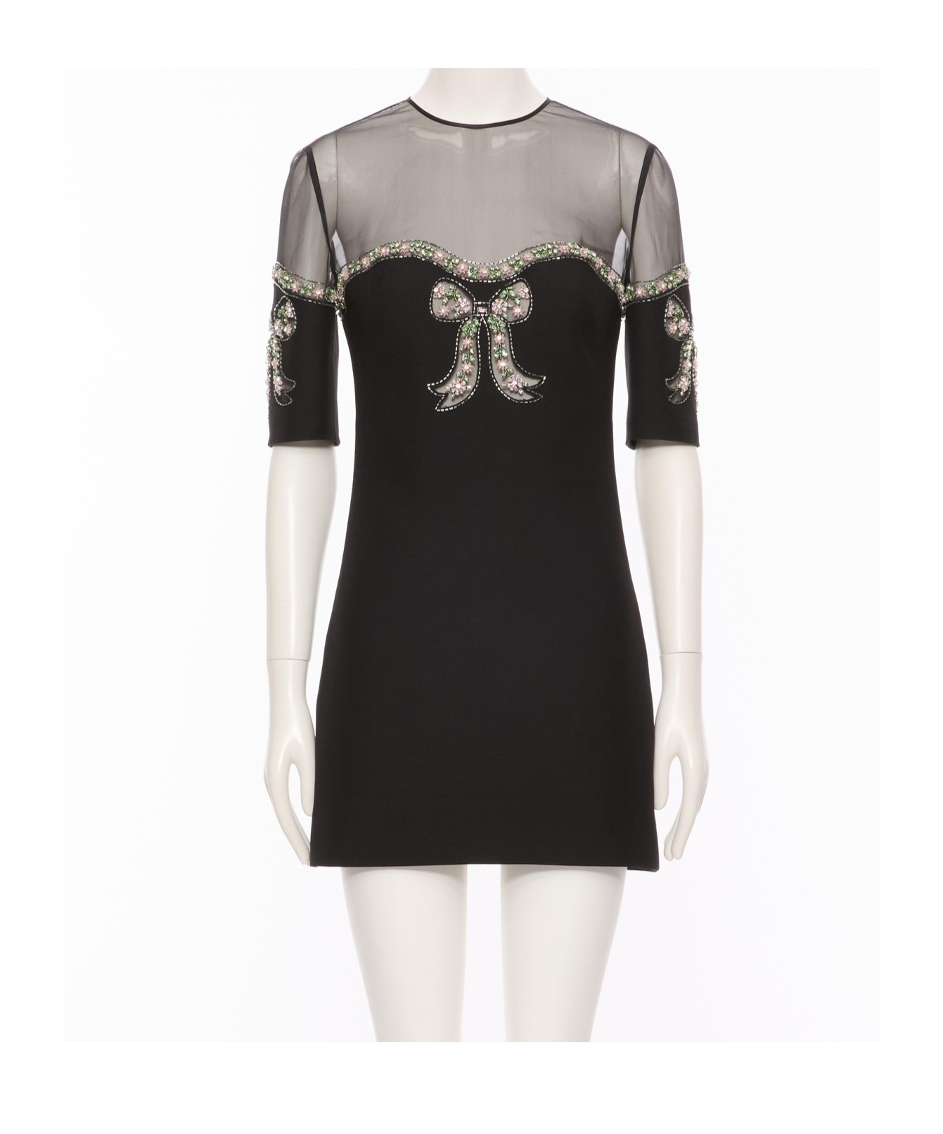 Valentino Short-sleeved Dress In Black