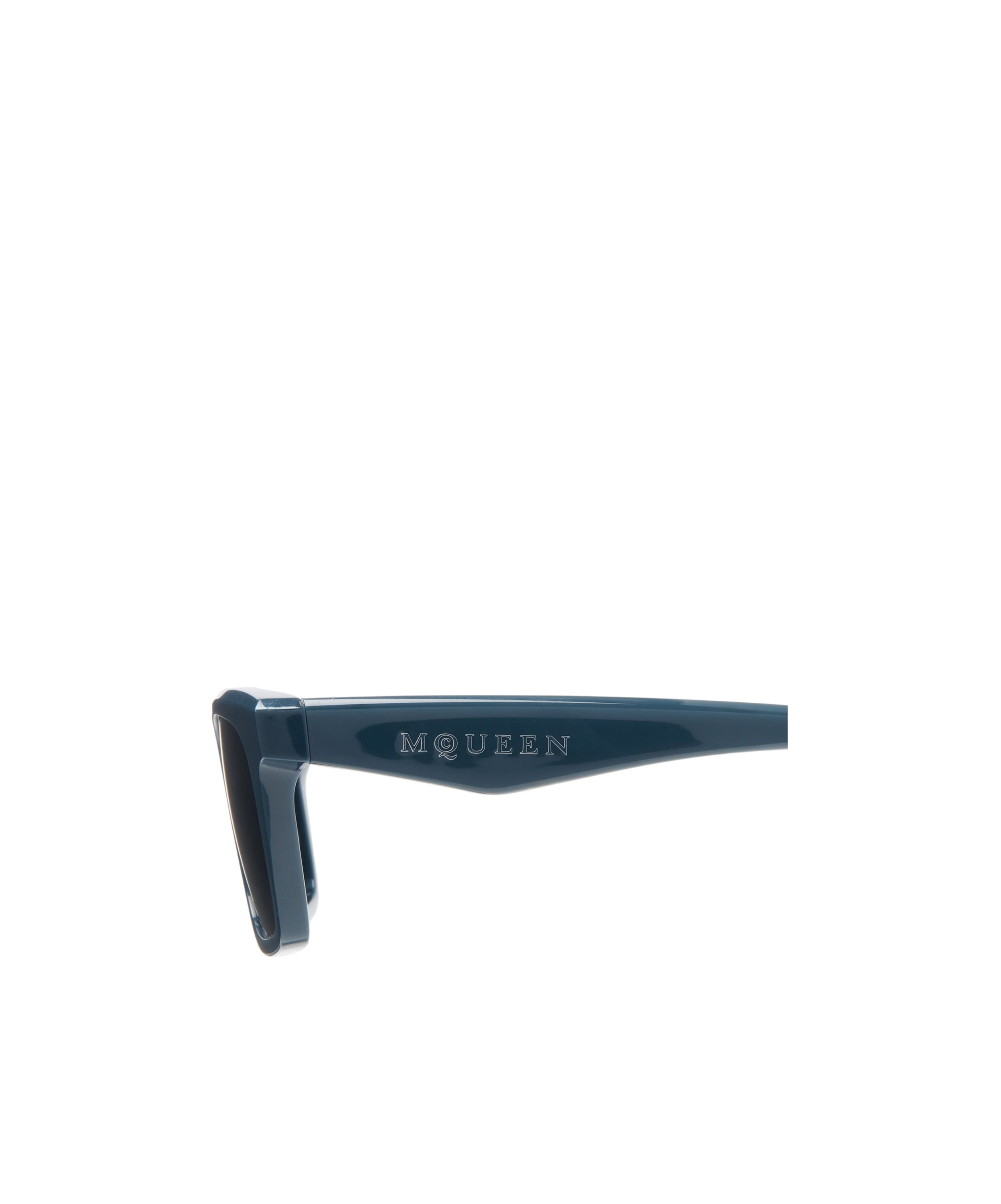 Alexander Mcqueen Mcqueen Logo Rectangular Sunglasses In Blue