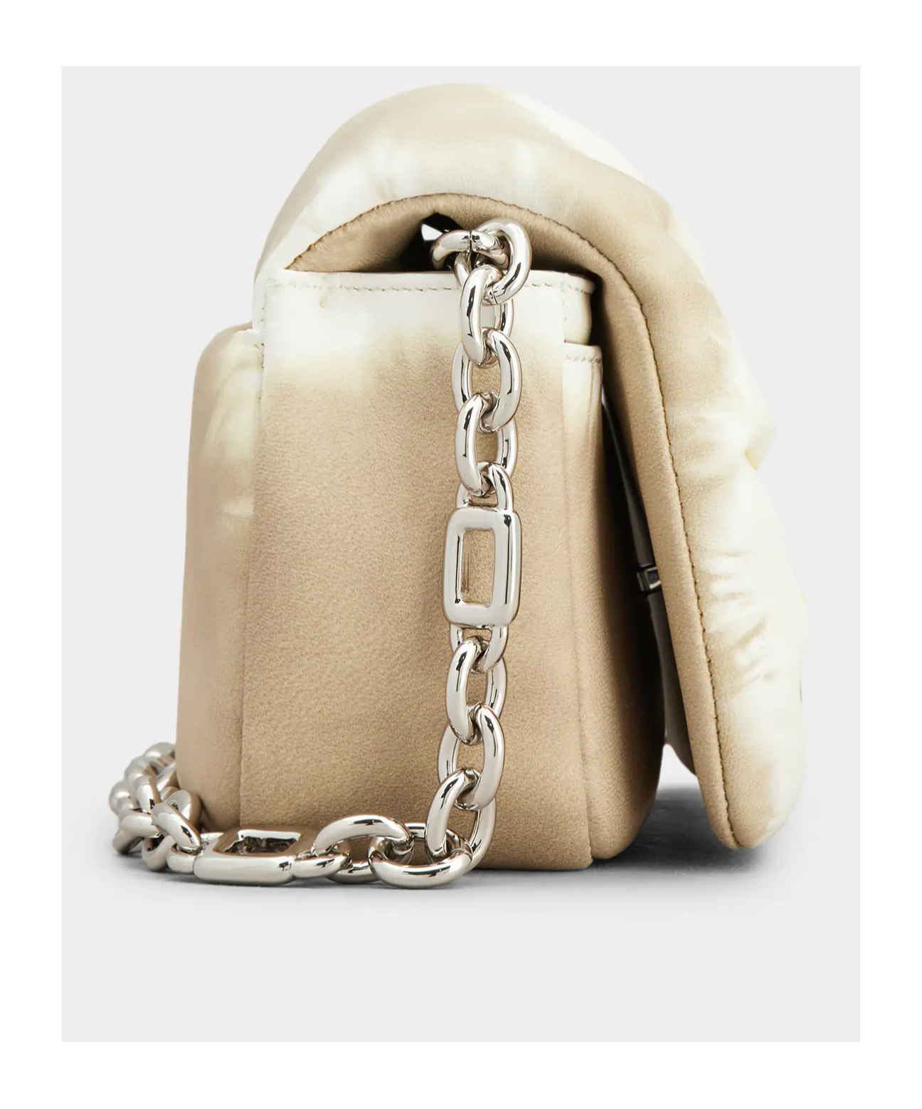 Roger Vivier Viv' Choc Mini Bag In Nappa Leather In Nude