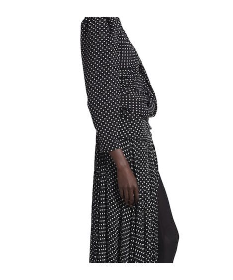 Balenciaga Women's Tucked-in Blouse In Black/ecru In Multi