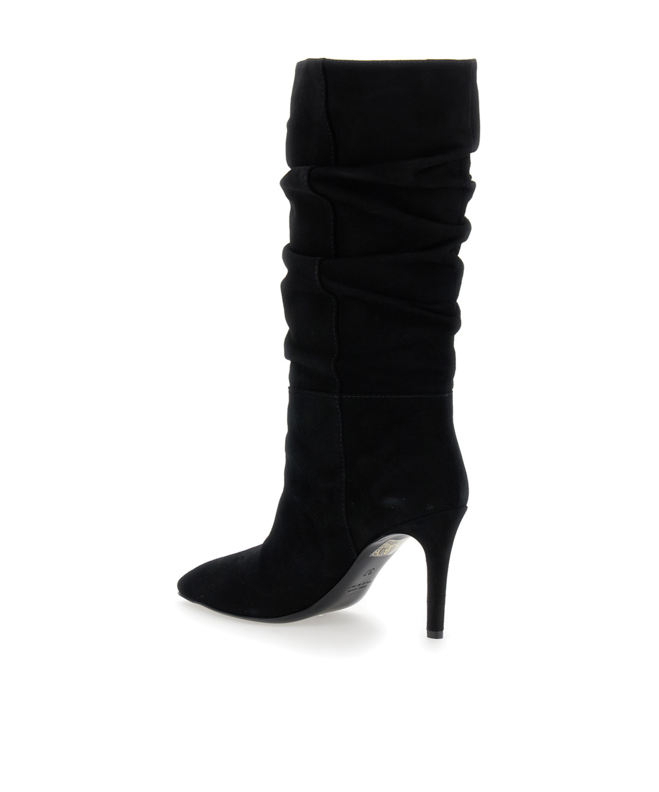 Via Roma 15 Pointed Short Boots In Black