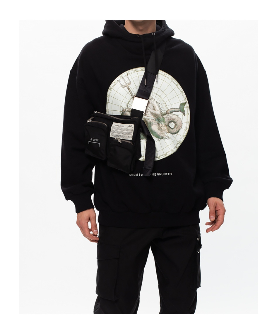 Givenchy Graphic Print Hoodie In Black