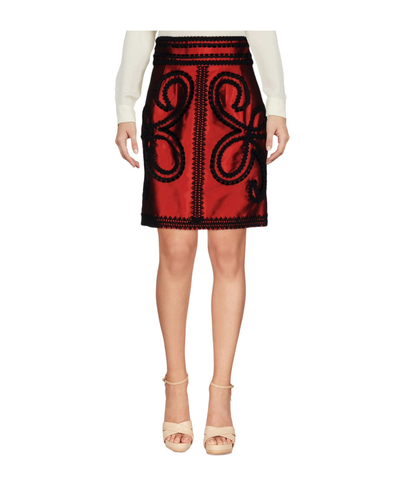 Dolce & Gabbana Midi Skirts In Red