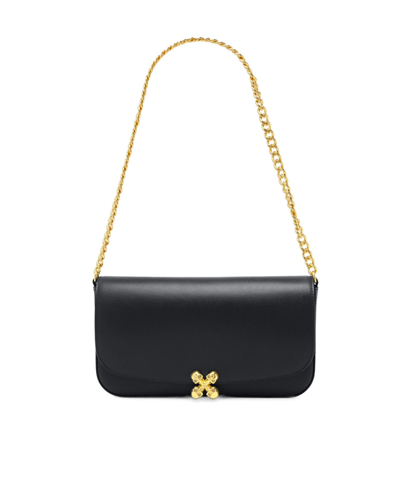 Alexander Mcqueen Skull Flower Leather Shoulder Bag