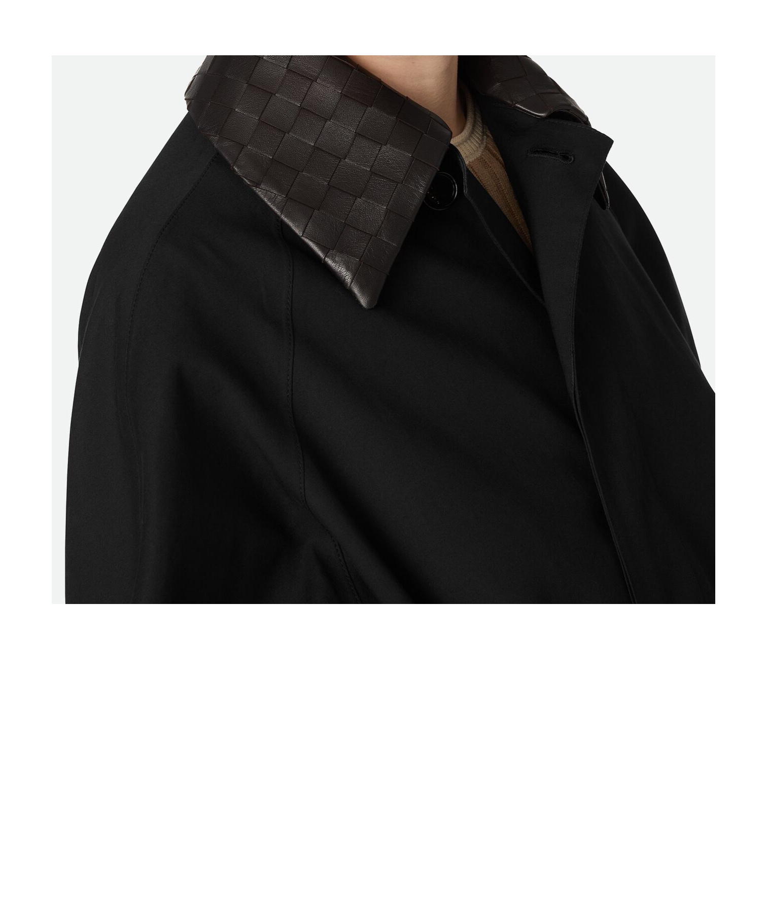 Bottega Veneta Cotton Long-sleeved Windbreaker In Black