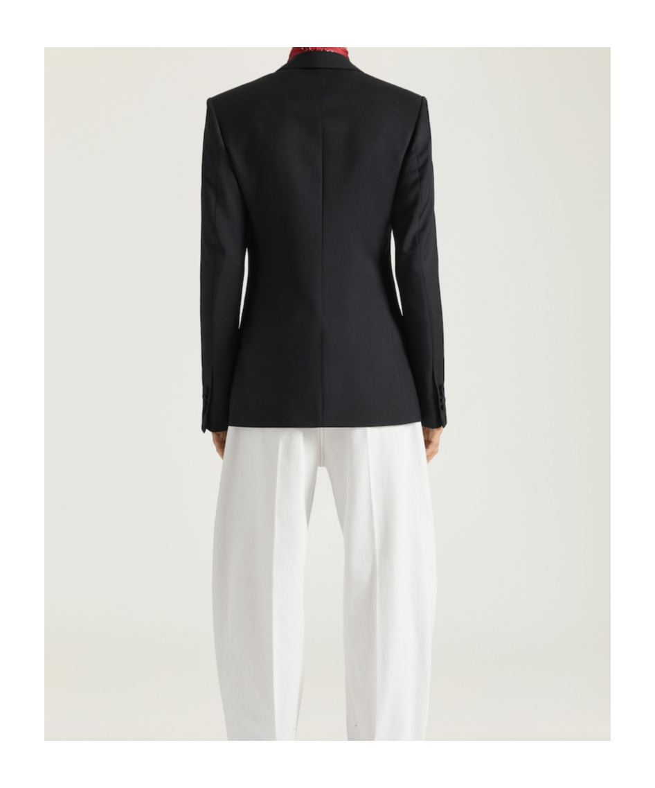 Givenchy Fitted Suit-jacket In Wool Mohair With Satin Collar In Black