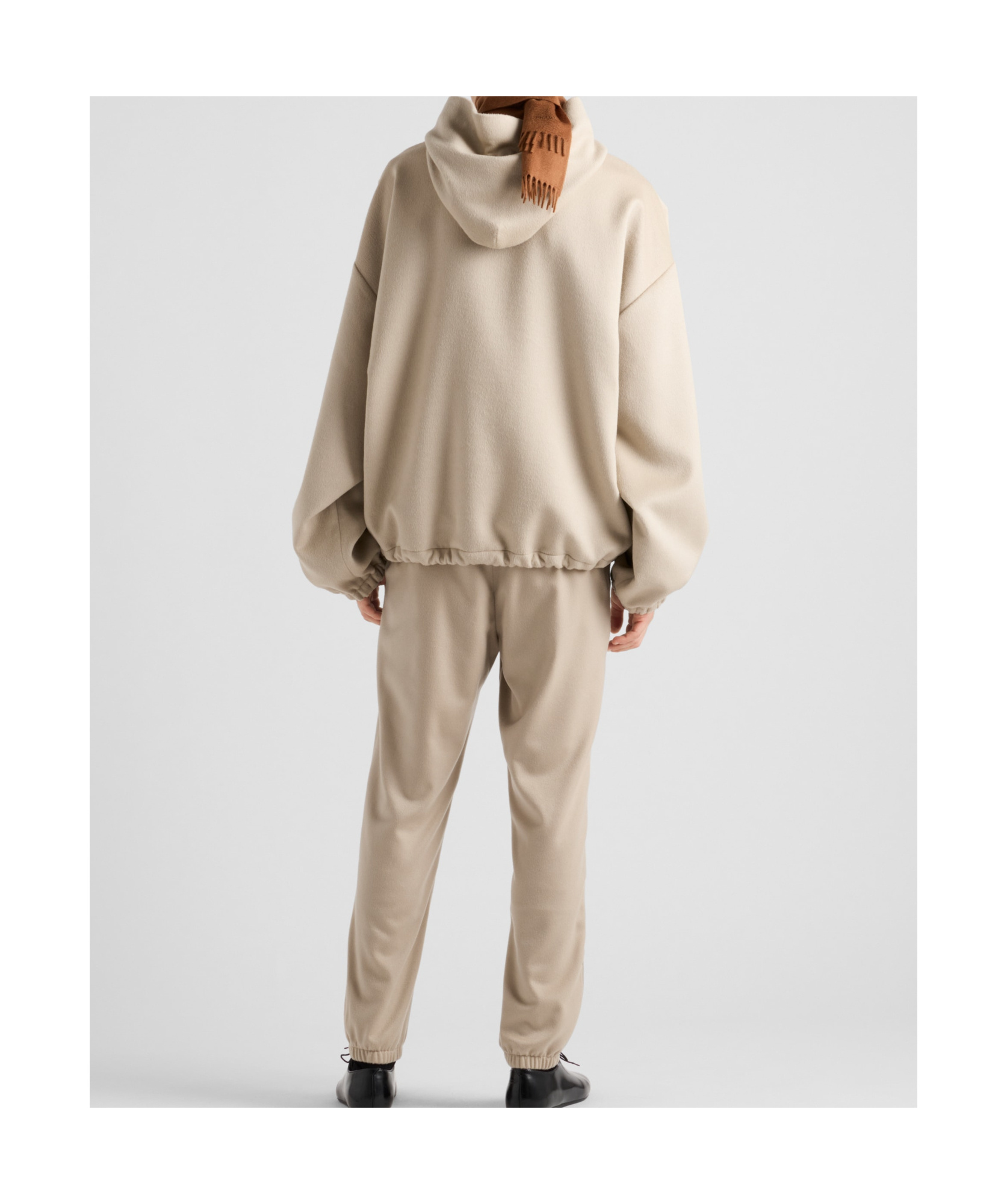 Shop Prada Cashmere Pants In Nude