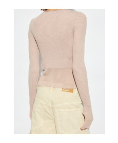 Diesel M-sleshs Knitted Top In Nude