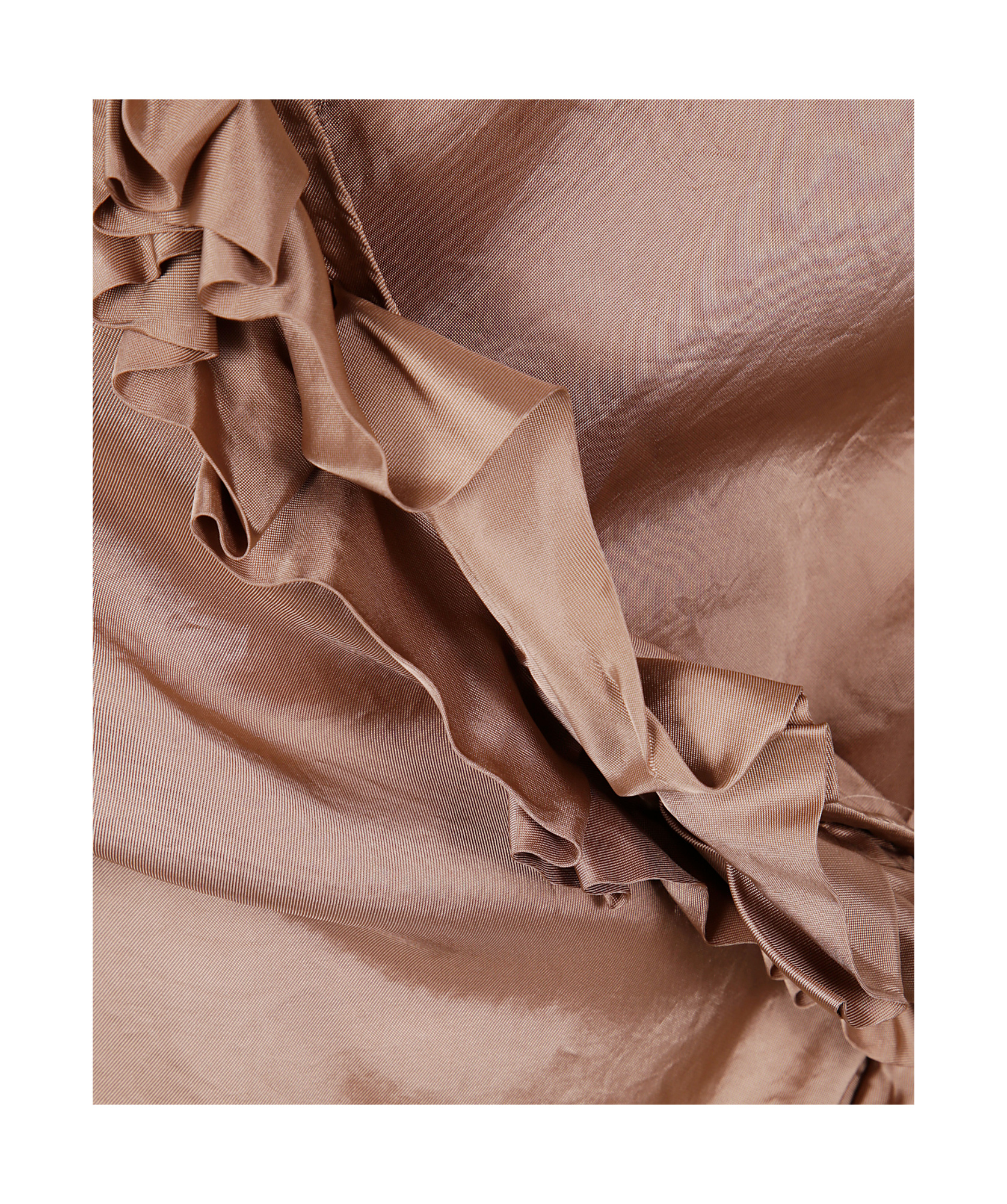 Dries Van Noten Sleeveless Wrap V-neck Top With Ruffled Detailing In Nude