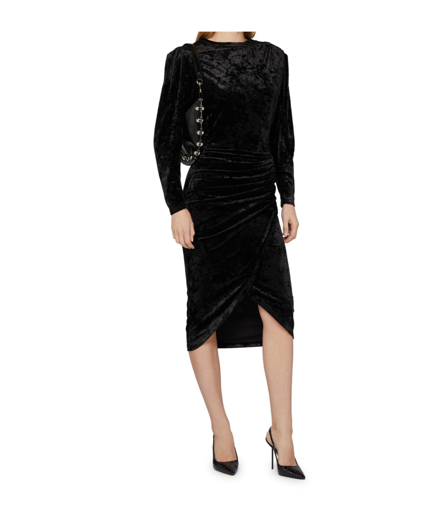 Shop Isabel Marant Étoile Hadley Midi Dress 609 In Black